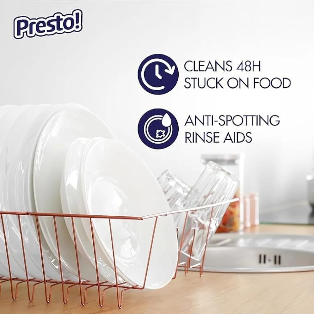 140 Presto! Triple Action Dishwasher Pacs, Fresh Scent, Amazon Brand 2x 70 Count