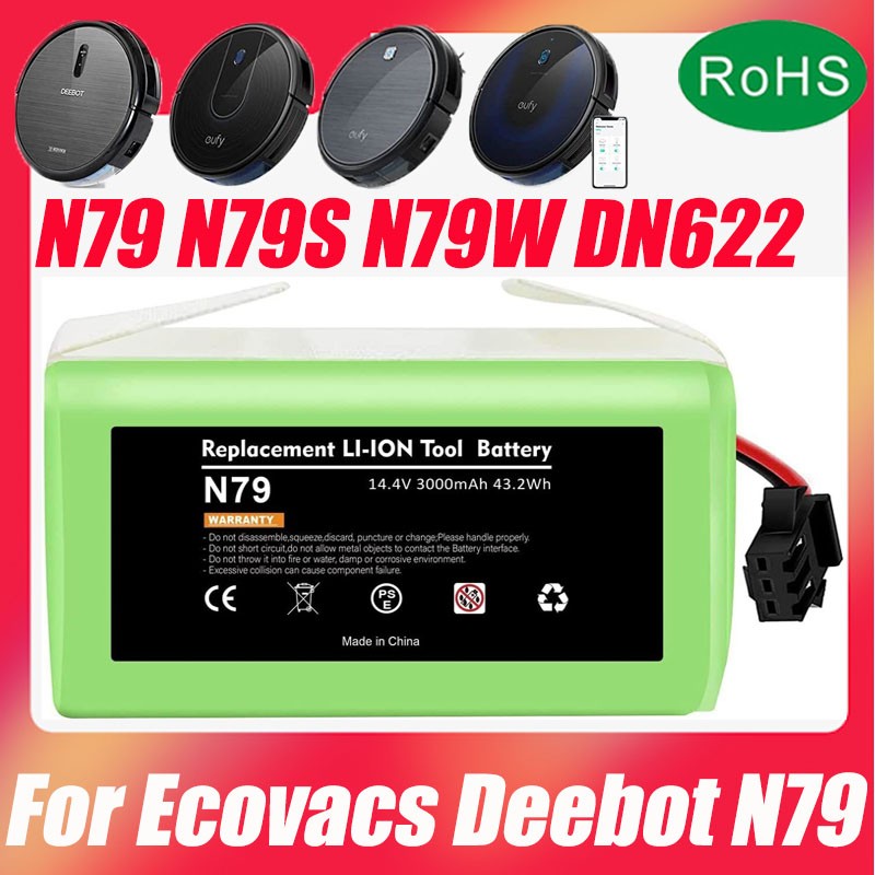 Battery For Ecovacs Deebot 3500mAh N79 N79S N79W DN622 601 661 Eufy 11S MAX 30c