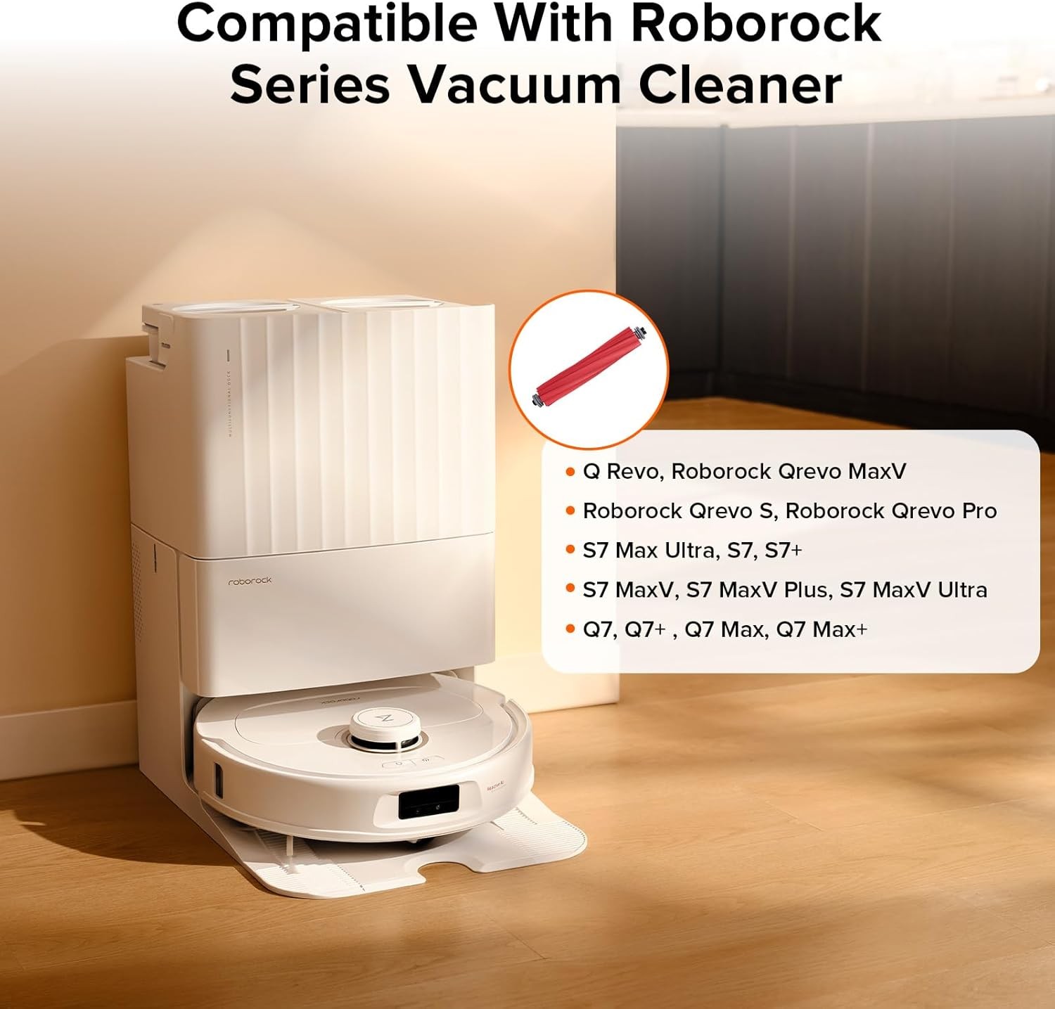 Roborock Rubber Main Brush Replacement Qrevo S Pro Q Revo Series S7 Max Ultra