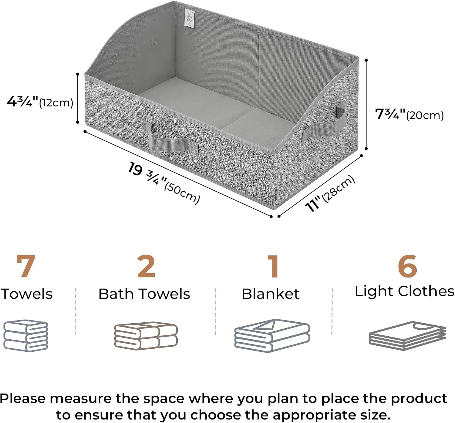 Versatile Fabric Storage Bins for Closet – 3-Pack Trapezoid Organizer Set