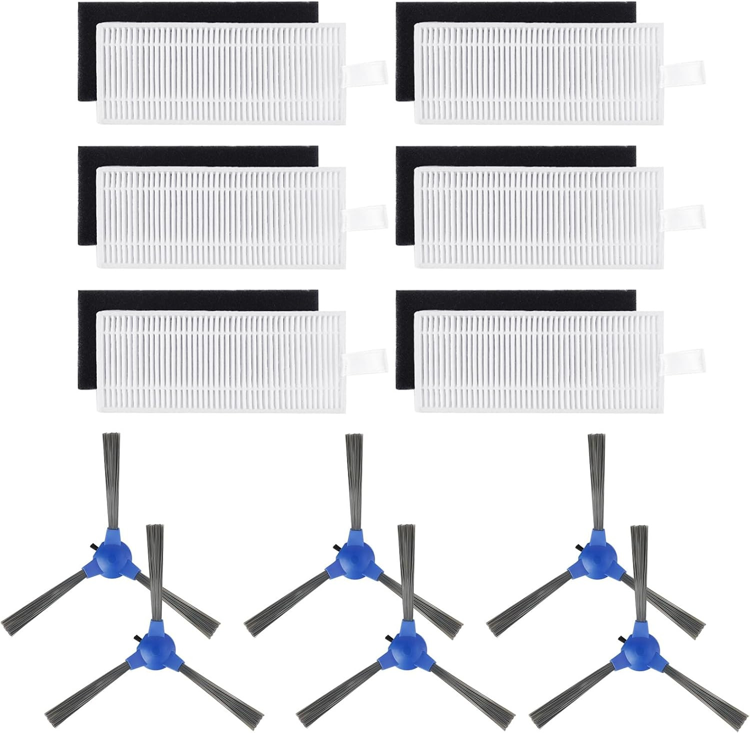 Brushes and Filters for Eufy 11S, 12, 15C, 15T, 25C, 30, 30C, 35C Replacement Pa