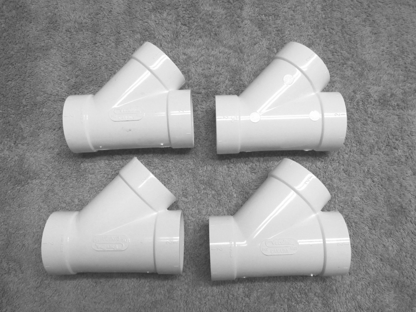 (4) 45 WYE 3-way 2″ Central Vacuum PVC Rough-in Fitting