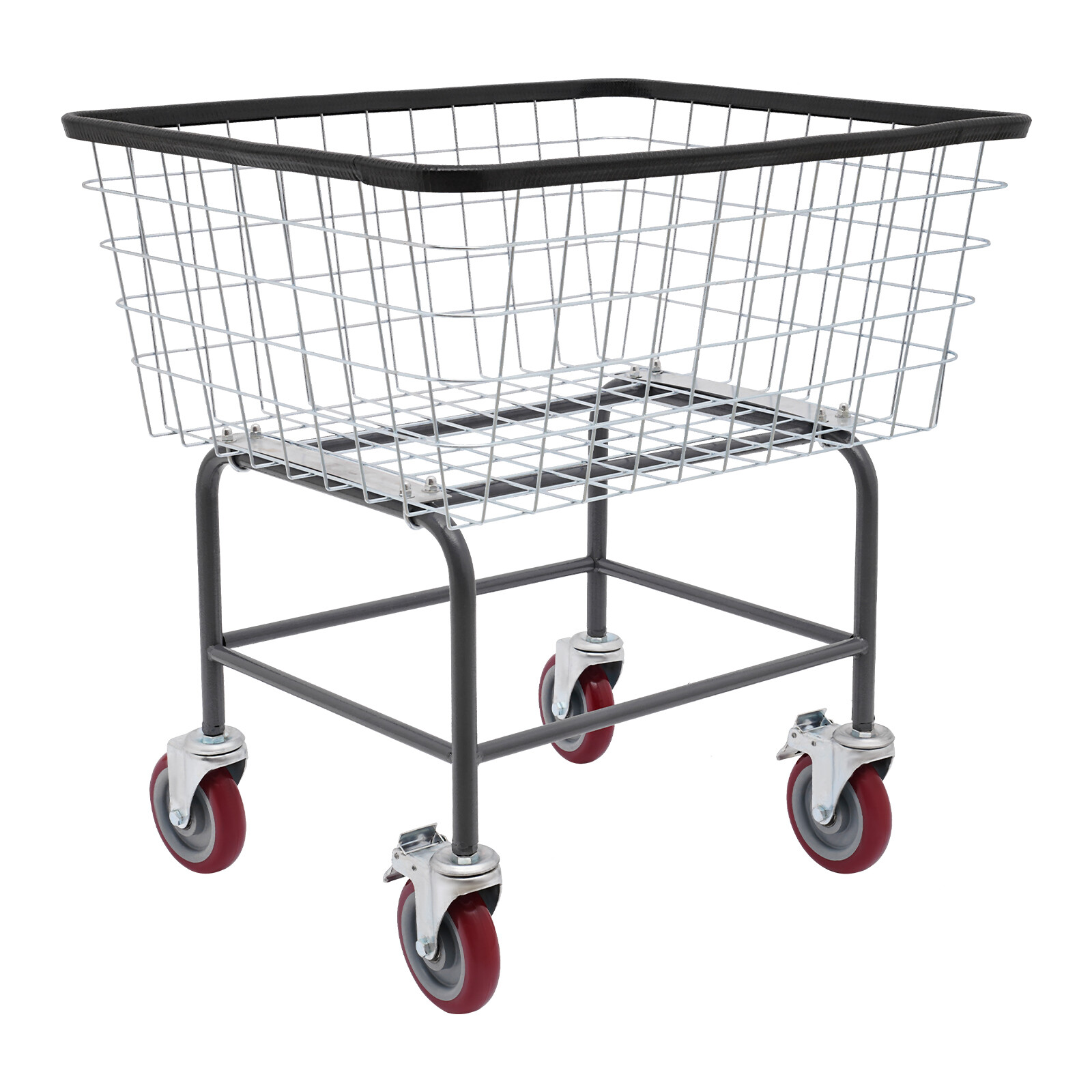 Steel Wire Laundry Cart Laundry Basket Commercial Laundry Cart With Wheels