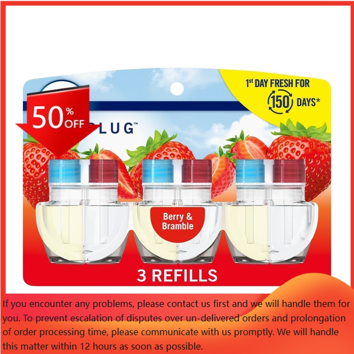 Febreze Plug Triple Refill Air Freshener – Berry & Bramble – 3ct: Oil Scent