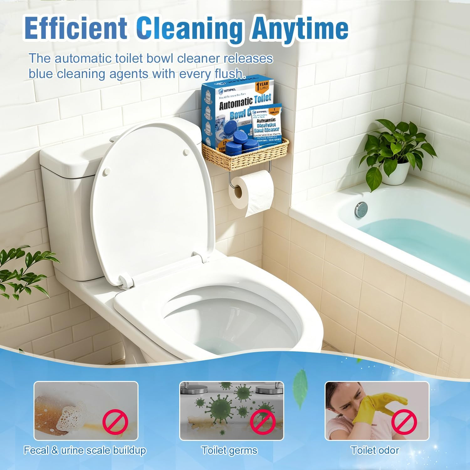 12 Tablets Toilet Bowl Cleaner Tablets for Tank – Automatic Toilet Tank Cleaner