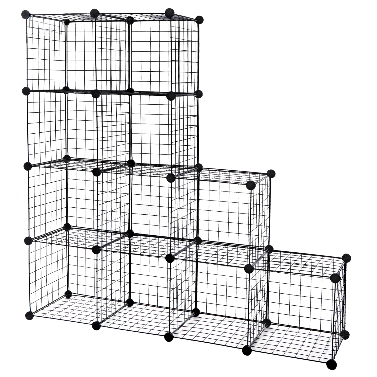 12-Cube Storage Shelf Wire Cube Storage Organizer DIY Closet Cabinet Indoor