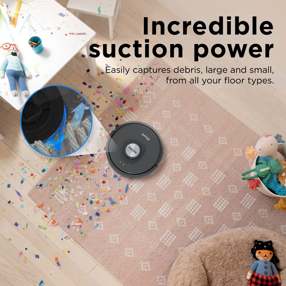 Shark Matrix Self Empty Robot Vacuum for Carpets & Hardfloors with Self-Cleaning