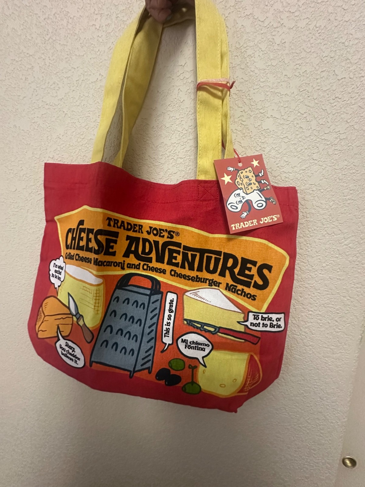 Yes…The Trader Joe’s cheese tote bag