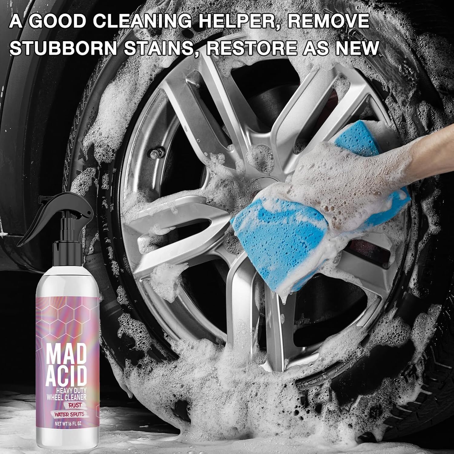 Mad Acid- Glass Cleaner, Heavy-Duty Wheel Cleaner, Water Spot Remover for Cars
