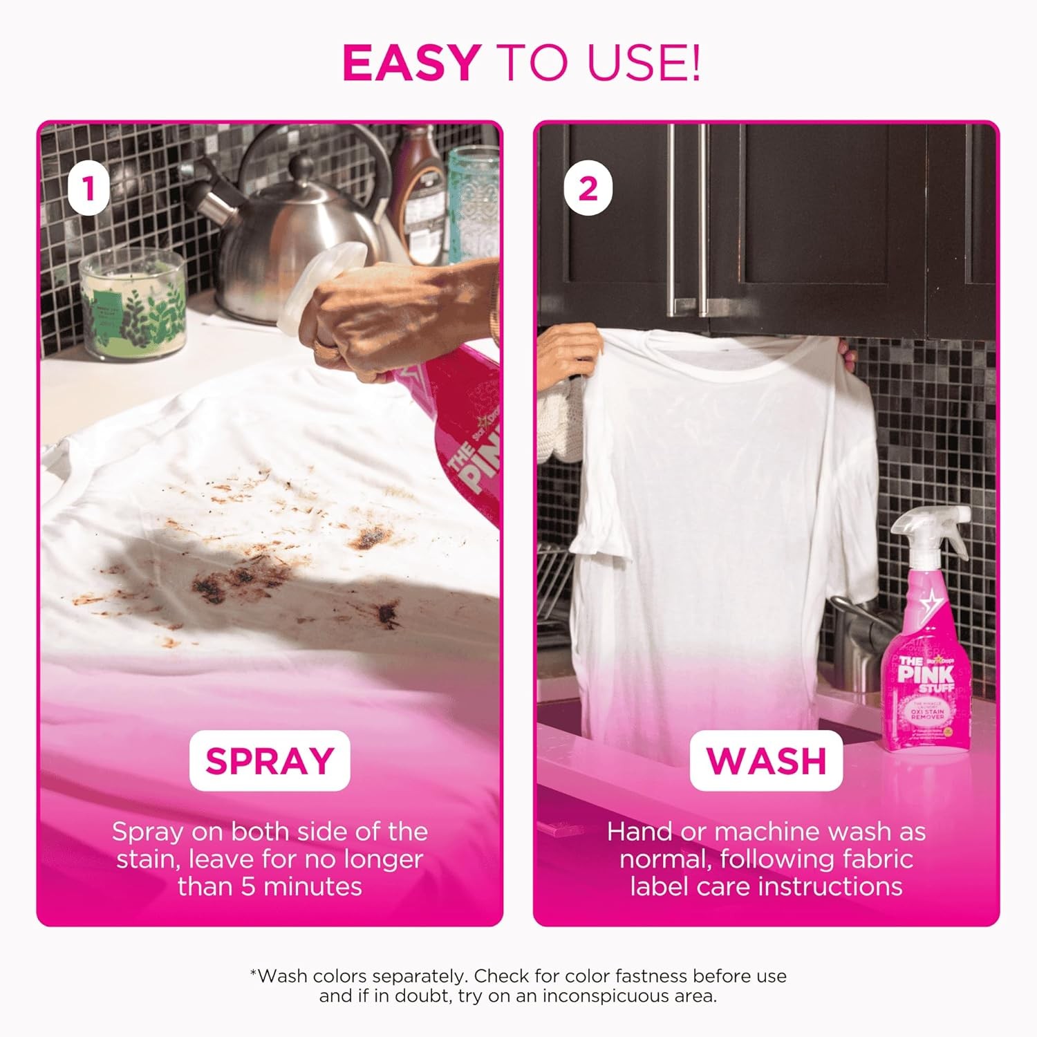 Stardrops – The Pink Stuff – The Miracle Laundry Oxi Stain Remover Spray 500ml
