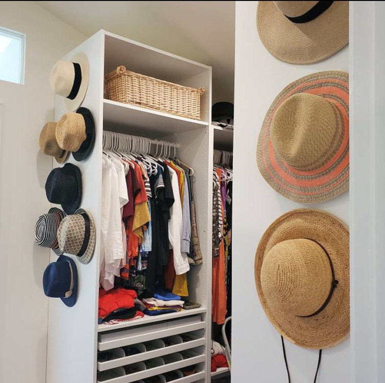 10 Pack Hat Hangers – Removable Tape Mounted – Rack Hook Cap Wall Mount No Nails