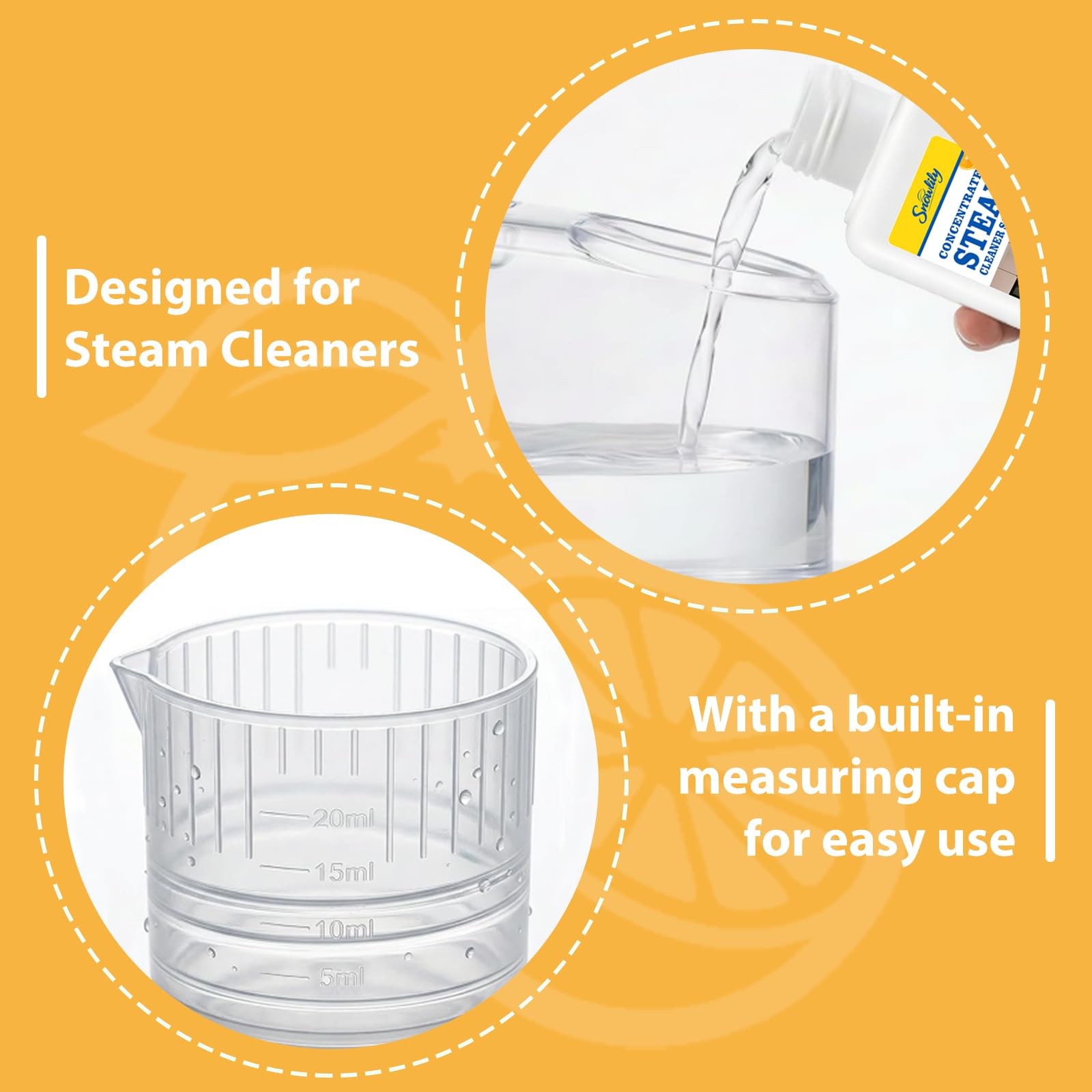 20X Concentrated Multi-Surface Steam Mop Solution with Demineralized Water fo…