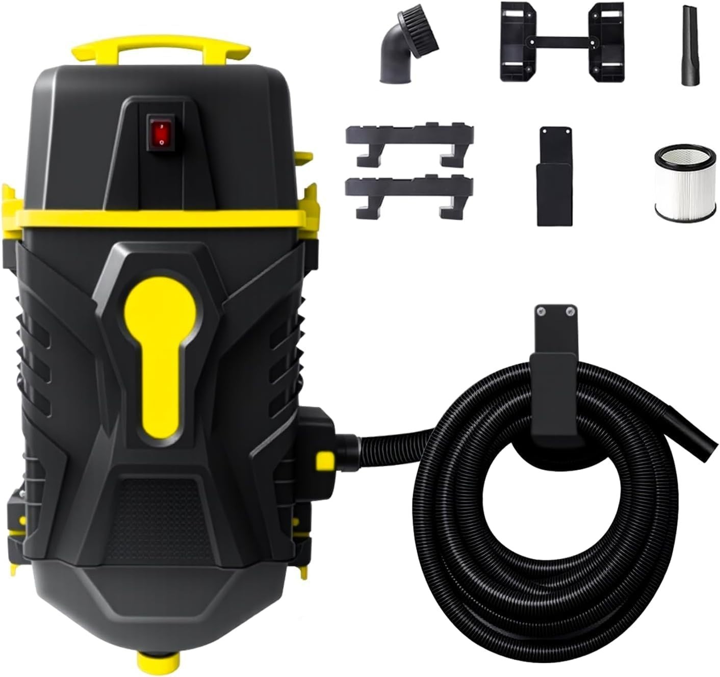 Retractable Wall – Mounted Wet Dry Vacuum Cleaner for Garage & Car Detailing
