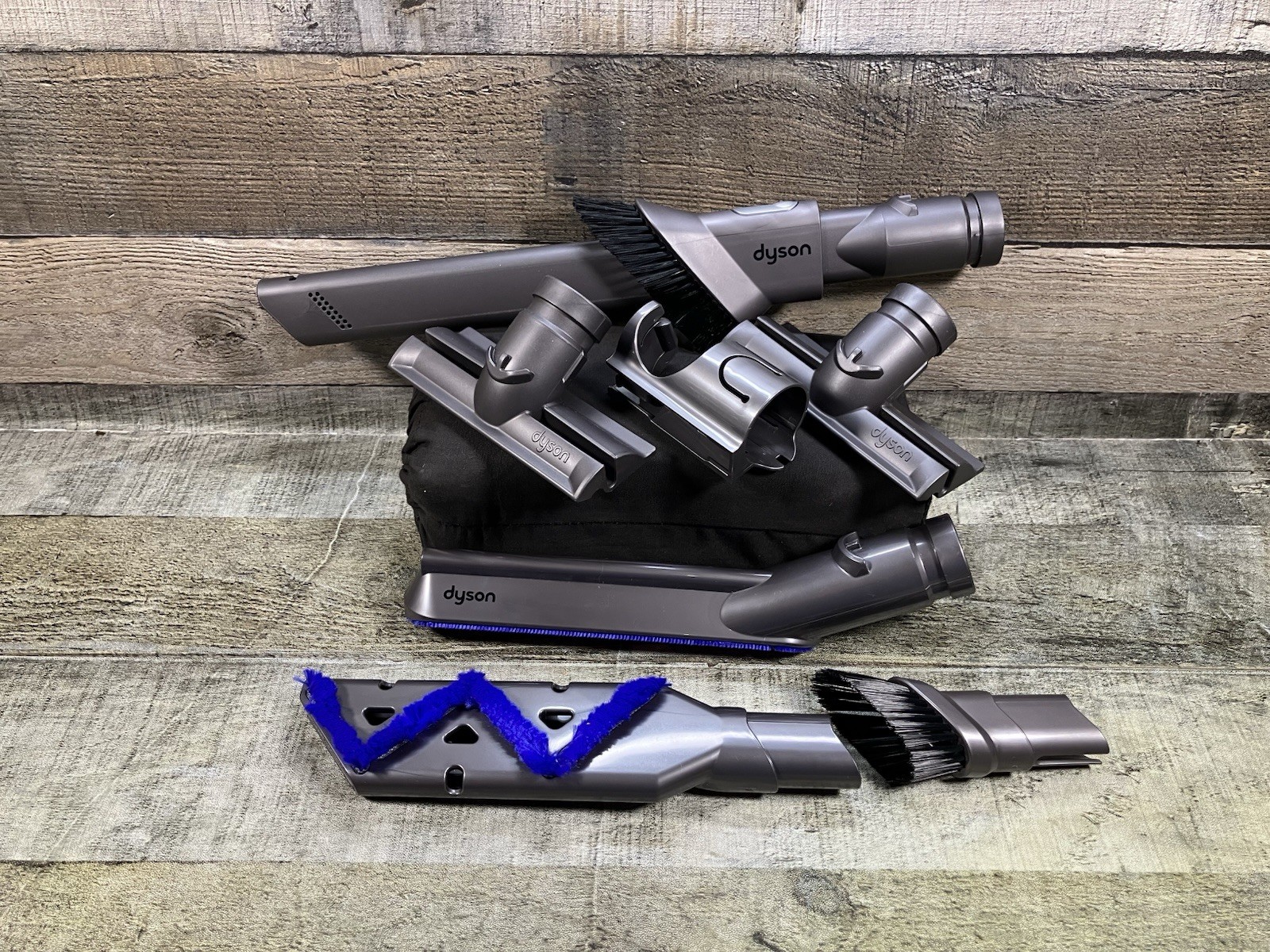 Dyson Pet Vacuum Attachments Crevice extension With Brush, Flat Wand, Hold Clip