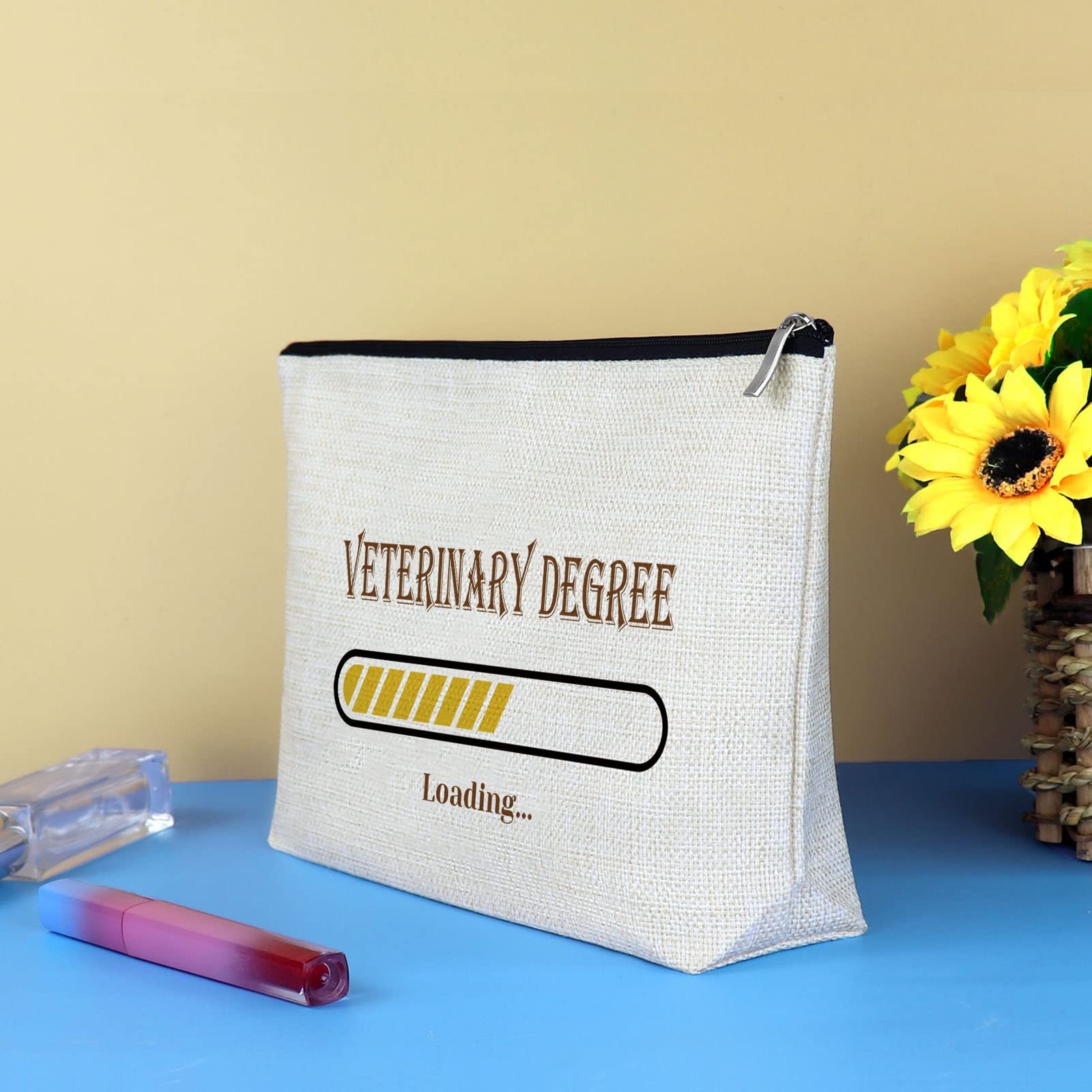 Future Veterinarian Gift Makeup Bag Appreciation s, Off White