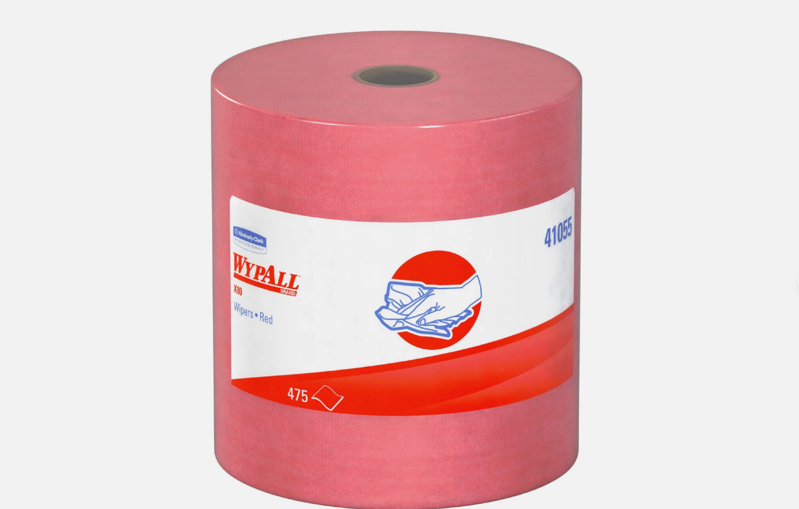 KIMBERLY CLARK WYPALL X80 WIPERS SHOP TOWELS CLEANING RAGS 41055 RED JUMBO ROLL