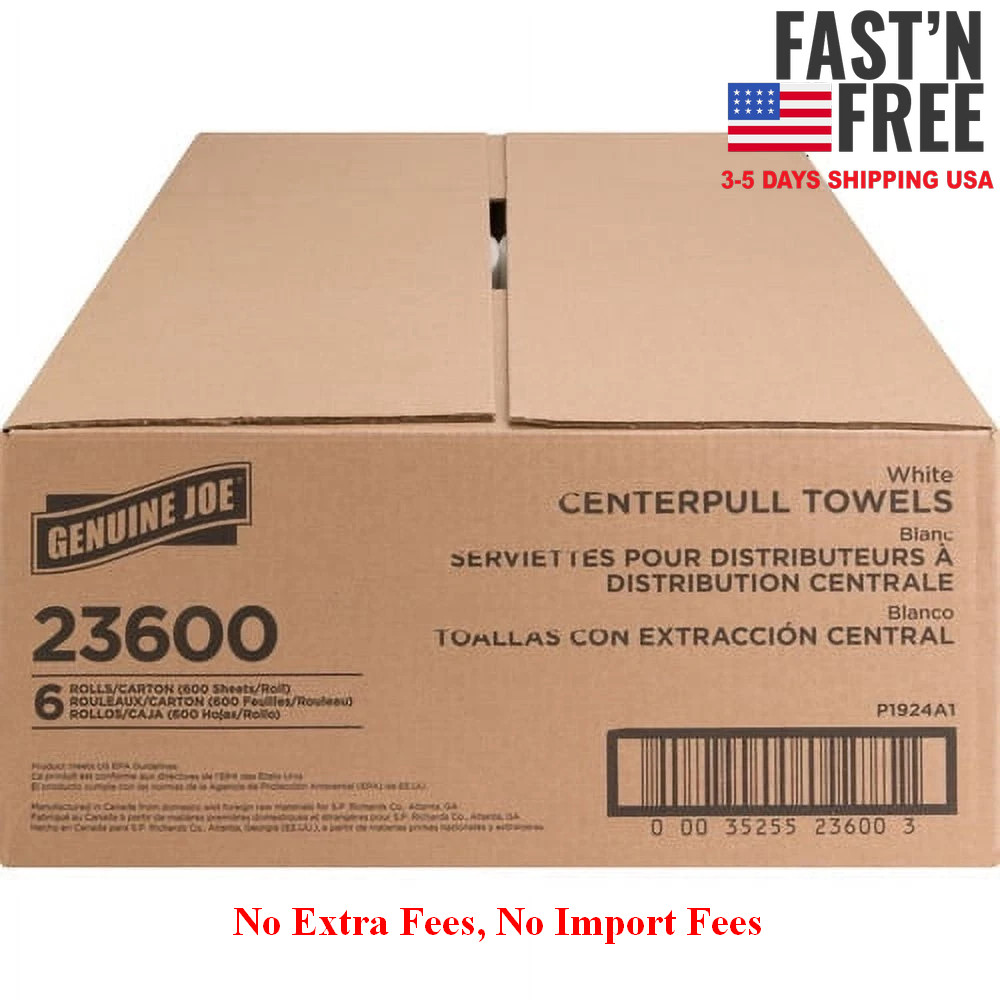 [HOT SALE] Genuine Joe Solutions Center Pull Paper Towel, White, 600 Sheets, NEW