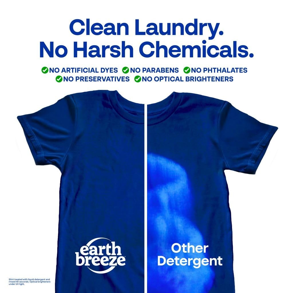 Earth Breeze Laundry Detergent Sheets Fragrance-Free – 30 Count (Pack of 1)