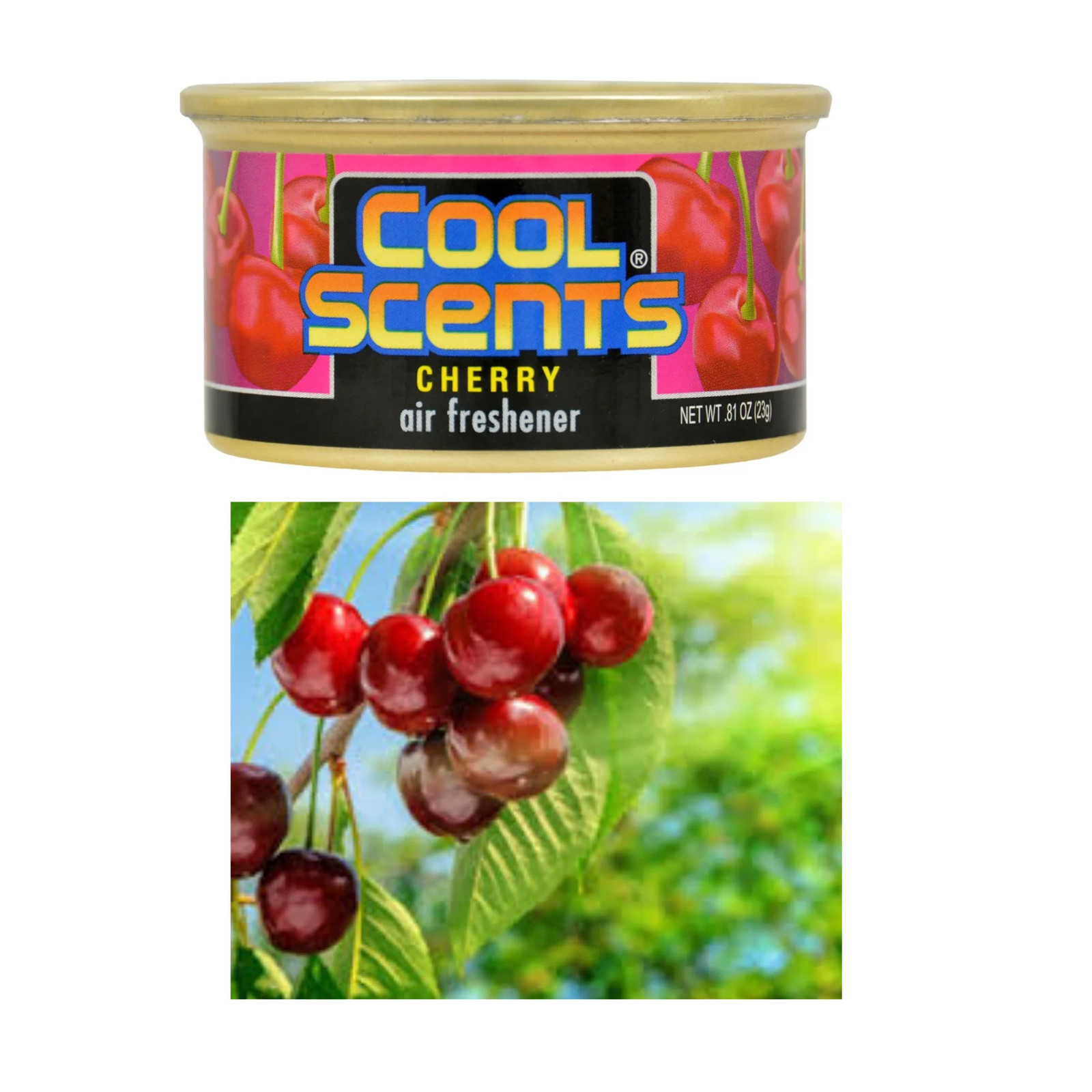California Cool Scents Air Freshener Long-Lasting Fresh Aroma, Cherry, 4 Packs