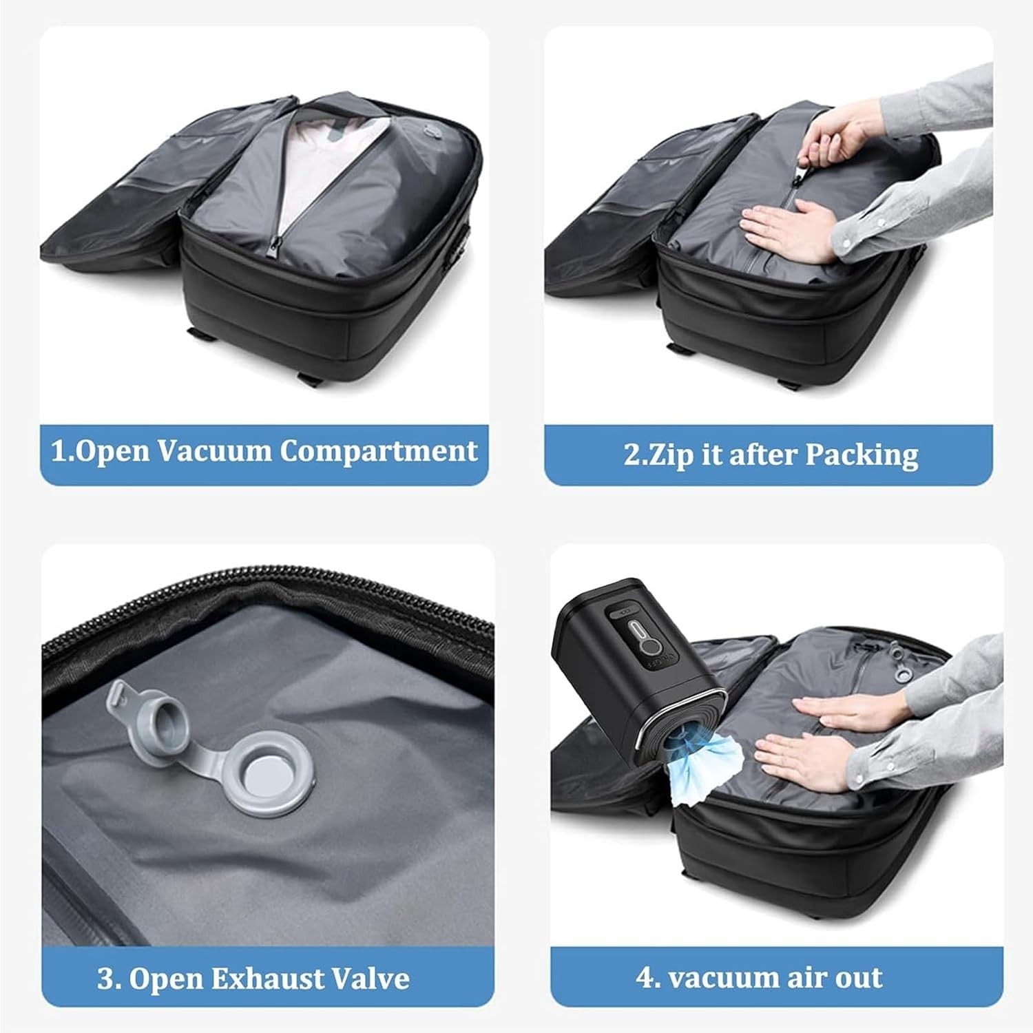 Fockety – 60L Expandable Vacuum Compress Waterproof Back Pack – Open Box