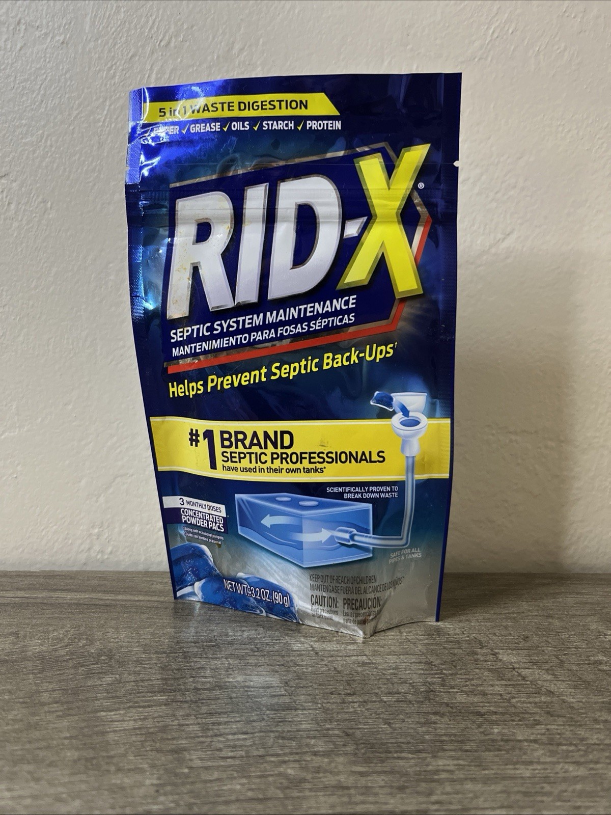 RID-X Septic System Treatment 3 Months Doses Concentrated Power Packs 3.2 oz.