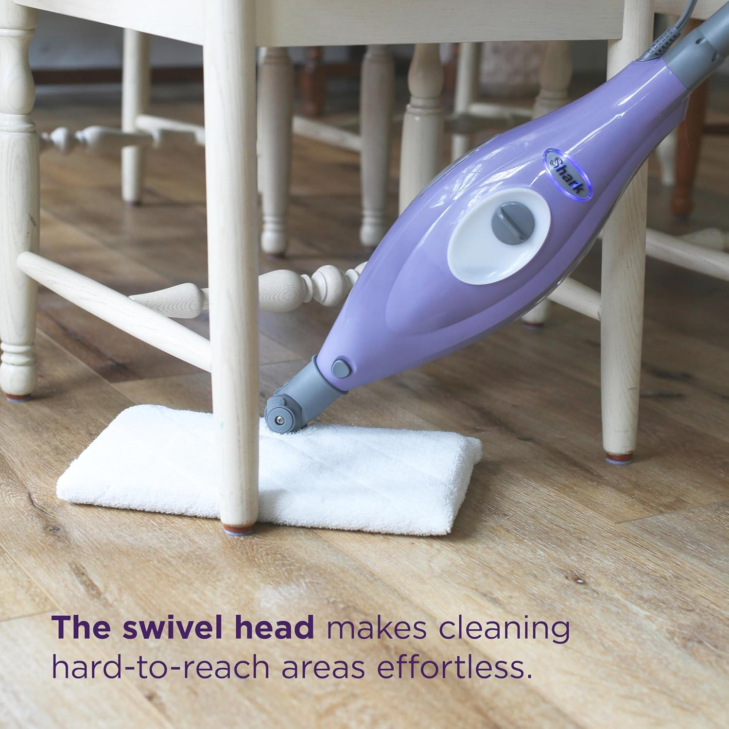 Shark Steam Pocket Mop with 2 Washable Double-Sided Pads, Purple, S3501 | Lightw