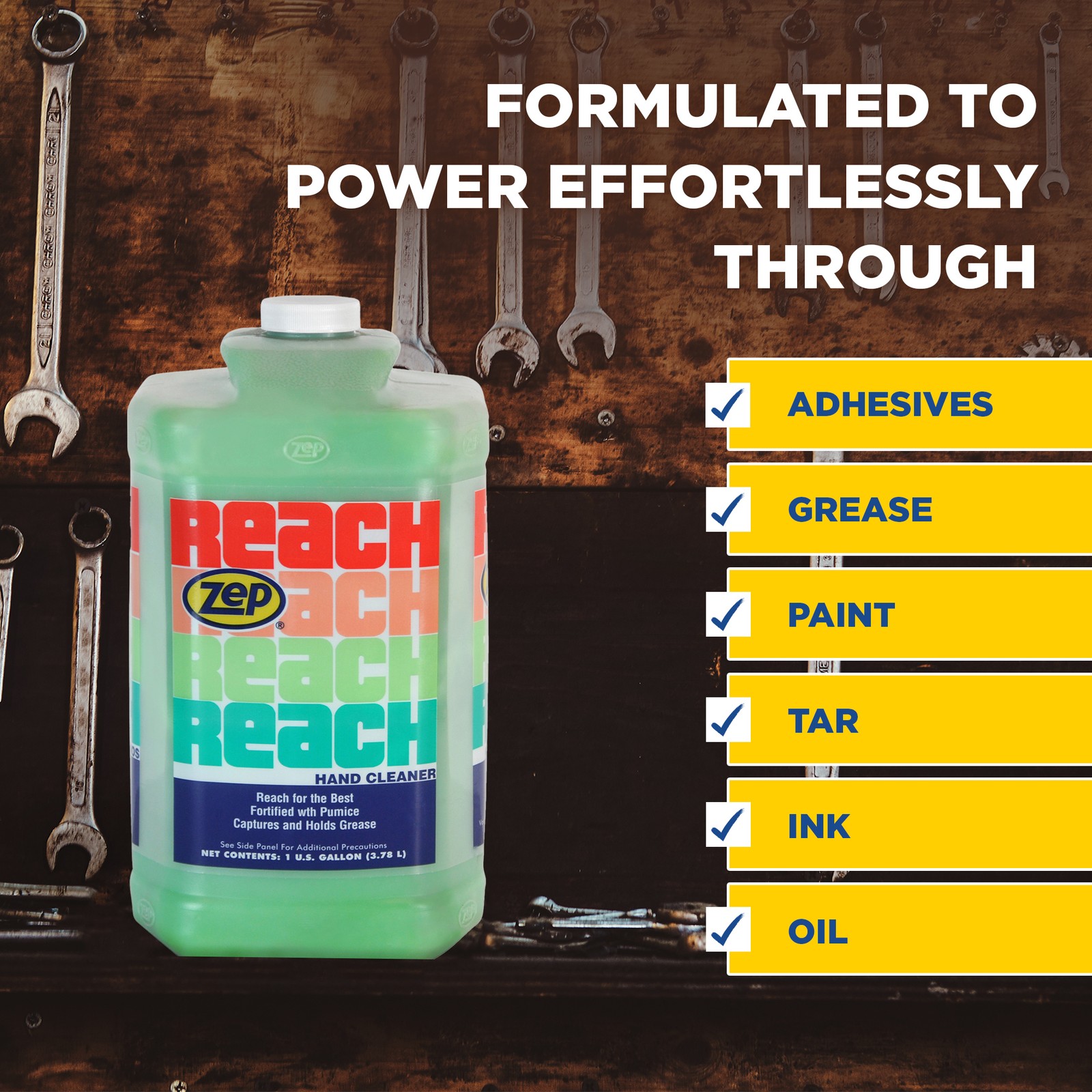 Zep Reach Industrial Strength Hand Cleaner – 1 Gallon (Case of 4) – 92524