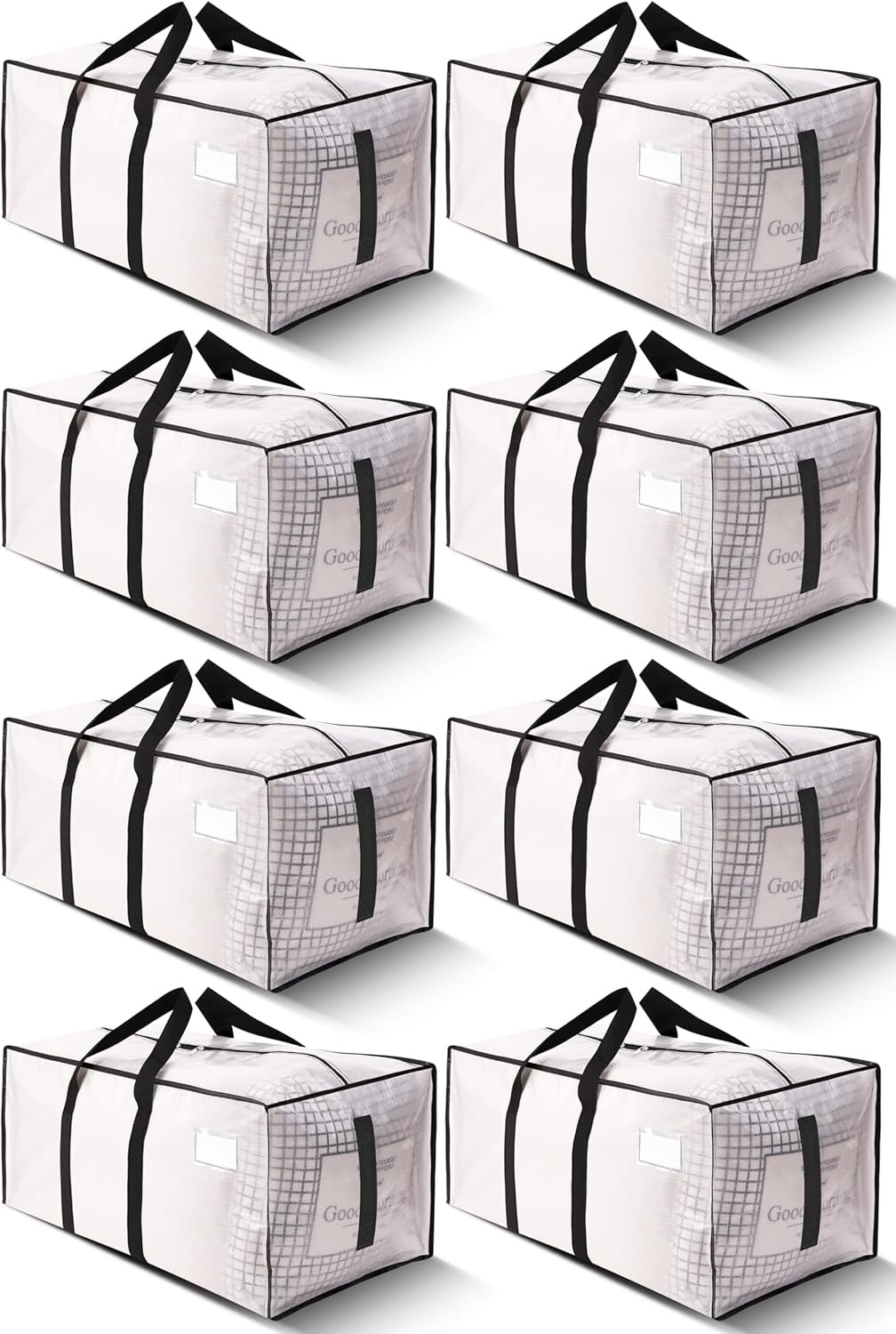 Supports 200lbs Heavy Duty Moving Bags – Strong Zipper & Wrap-Around Handles –