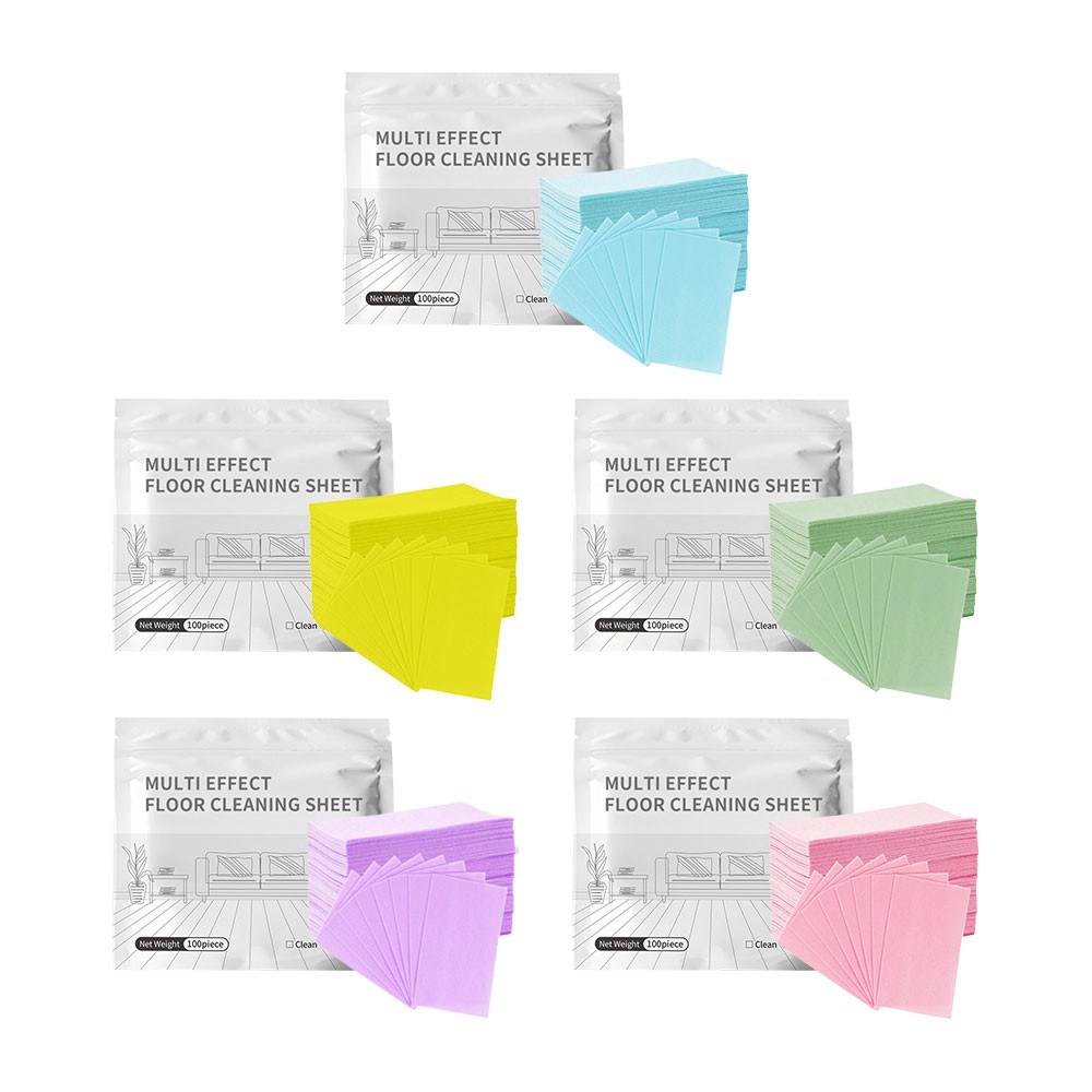 Multi-Effect Floor Cleaning Sheets,100pcs Water-Soluble Floor Cleaning Sheets