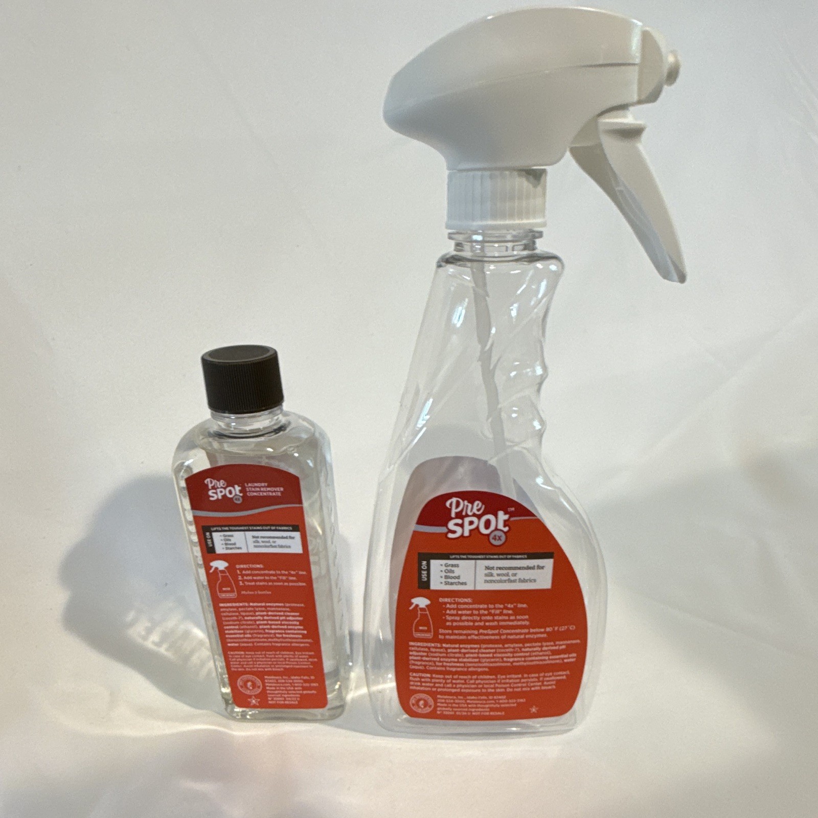 Ecosense PreSpot 4X Concentrated Fabric Stain Remover 8 fl oz 2 Pack + Spray