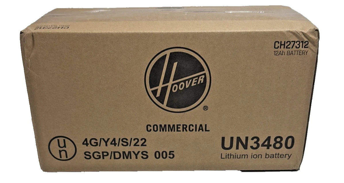 Hoover Commercial CH27312 Battery 40V Li-Ion 12A for Vacuum UN3480 New in Box