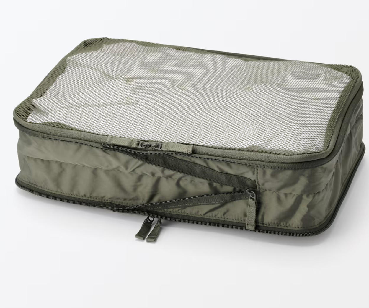 Muji Polyester Sorting case Compressed type 26 x 40 x 10 cm Khaki