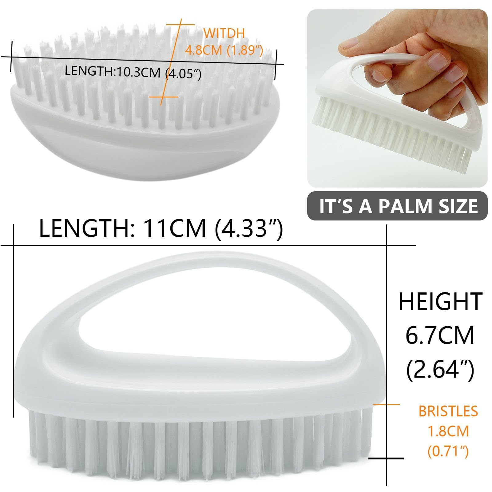Scrub Brush for Cleaning Scrubbing Heavy Duty Stiff Nylon Bristles Cleaning B…
