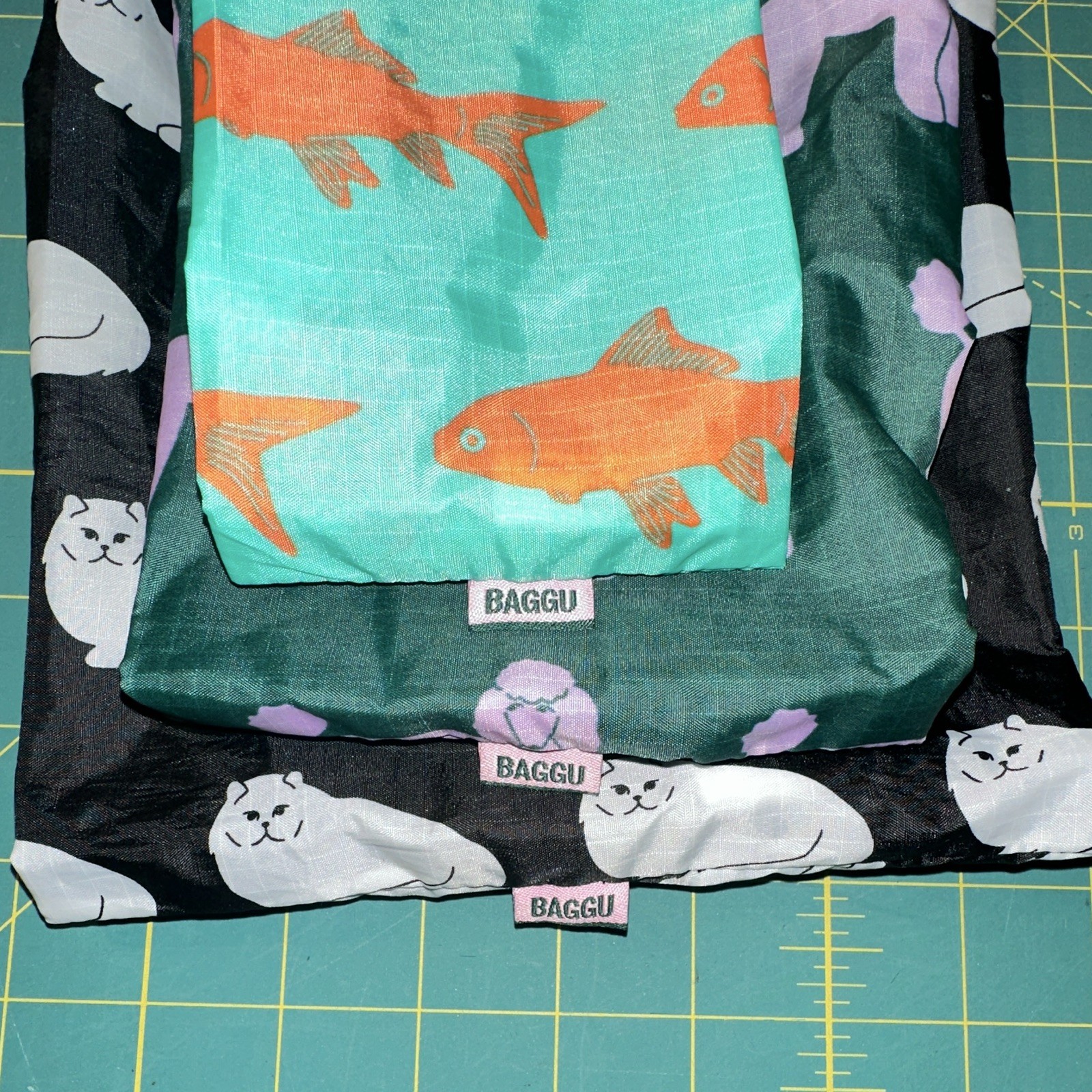 BAGGU Multicolor Animal 3D Zip Pouch 3 Pack (Archive Pets) RARE OUT OF PRINT