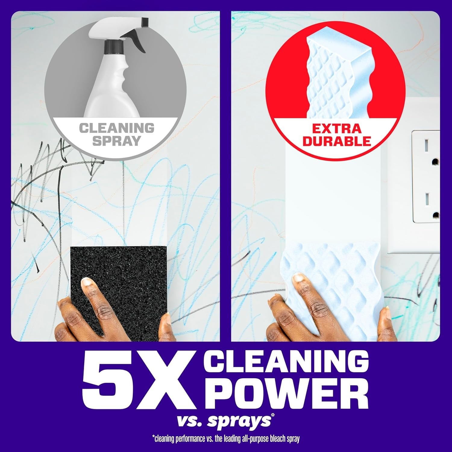 Mr. Clean Magic Eraser Original Cleaning Pads with Durafoam, White, 6 Count