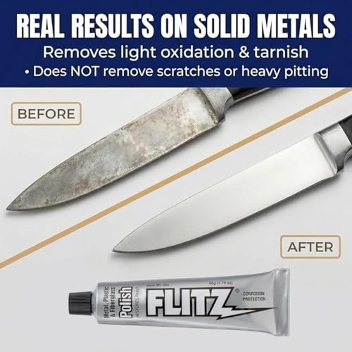 Flitz Metal Polish Paste 1.76oz for Chrome Stainless Steel Aluminum 10 Pack