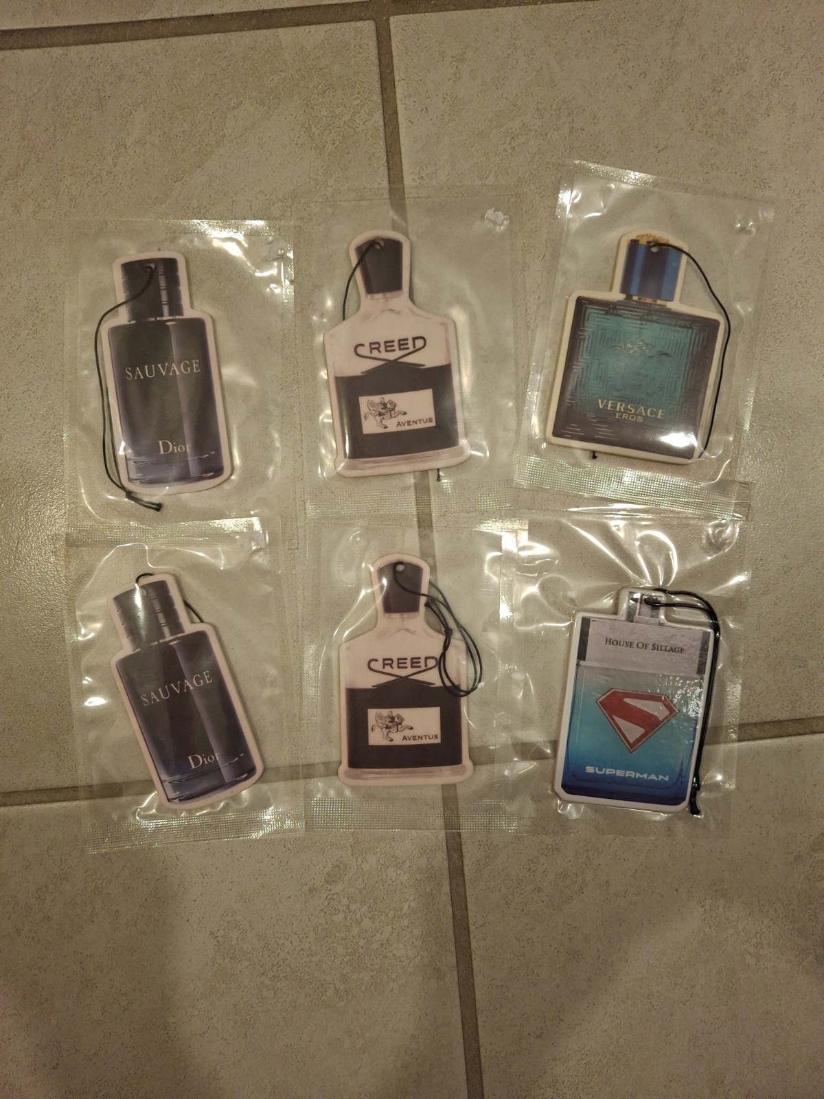 Car Air Fresheners Lot Of 6 Designer Mens Cologne Assortment