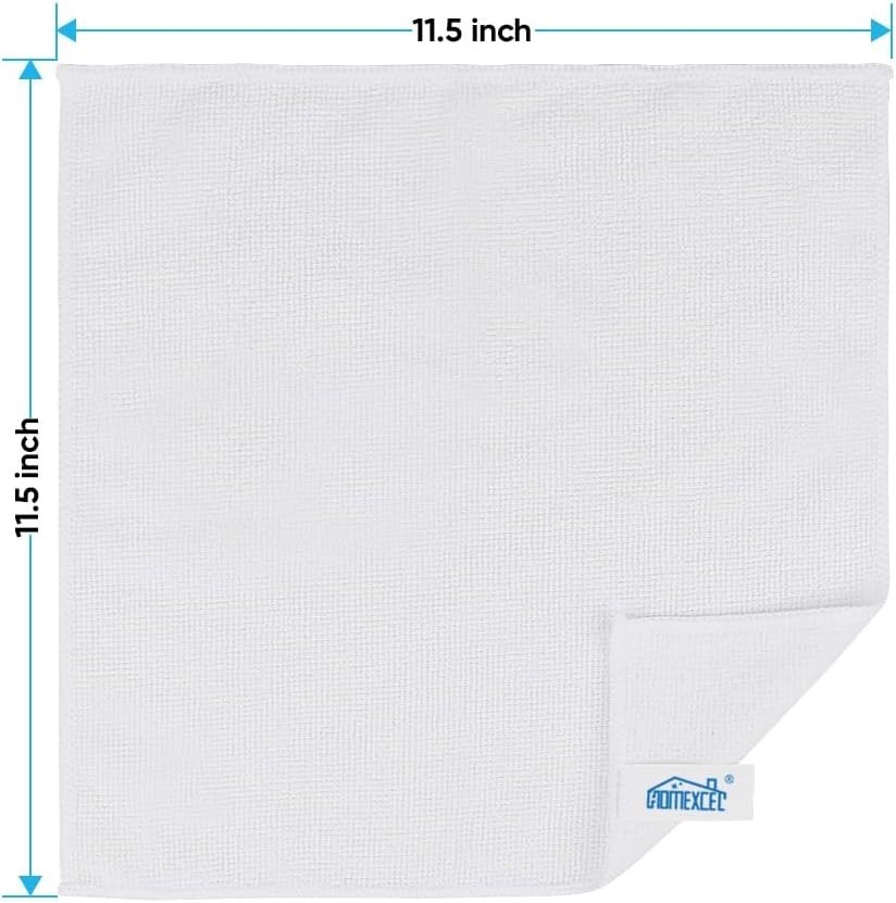 Lint-Free Microfiber Rags – 24 Pack Cleaning Cloths for Kitchen and Glass, 11.5″