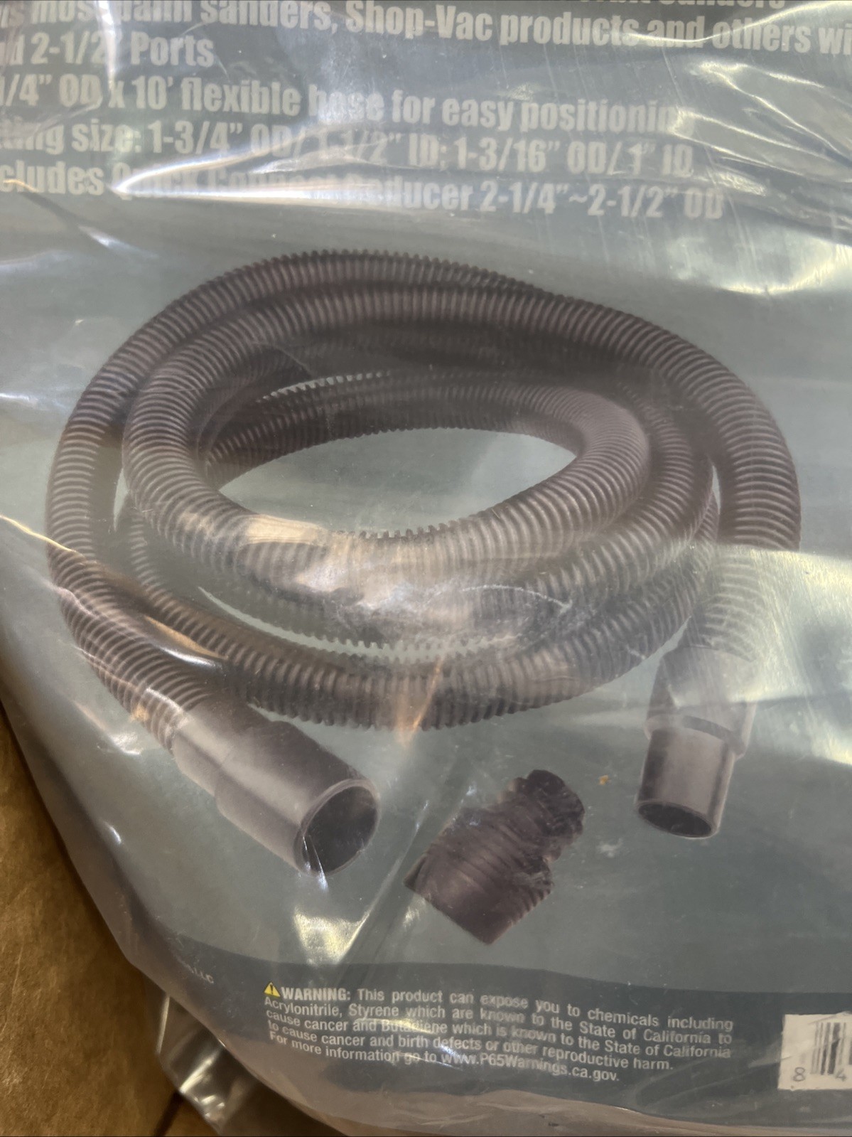 POWERTEC 70356 Dust Collection Hose with 2 Fittings Plus 1 Quick Connector KIT