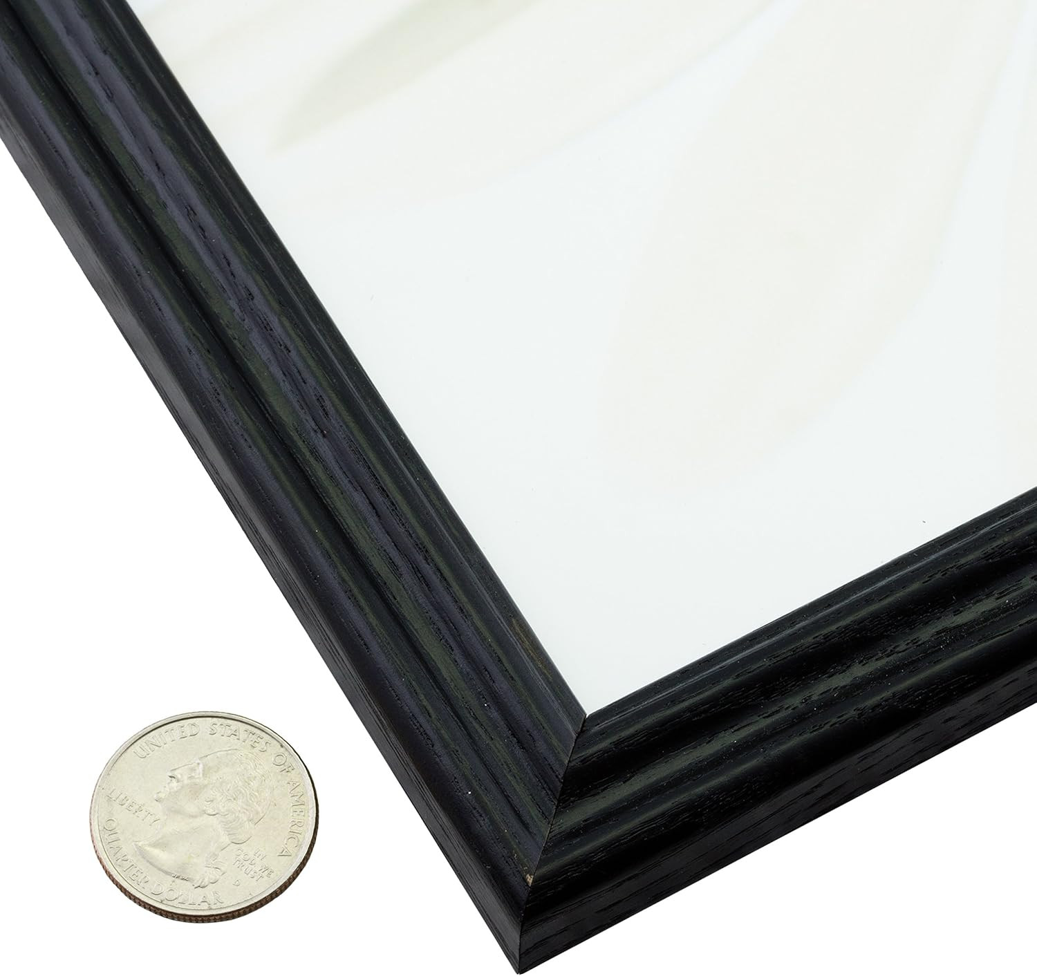 Black Wood Grain 19×30-Inch Picture Frame, 0.75-Inch Wide, Stylish Design