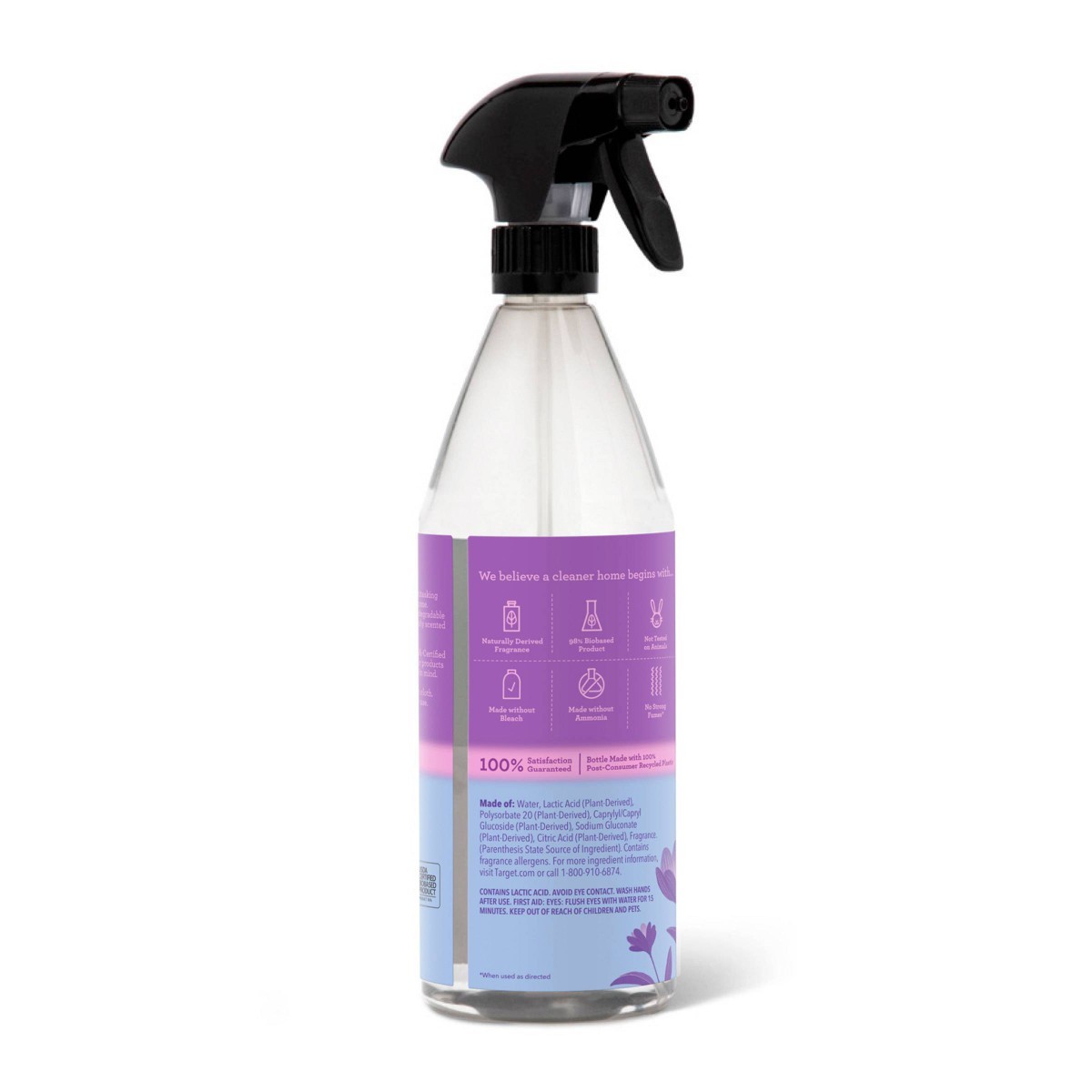 Lavender & Bergamot All Purpose Cleaner – 28 fl oz: Spray Bottle, Liquid Formula