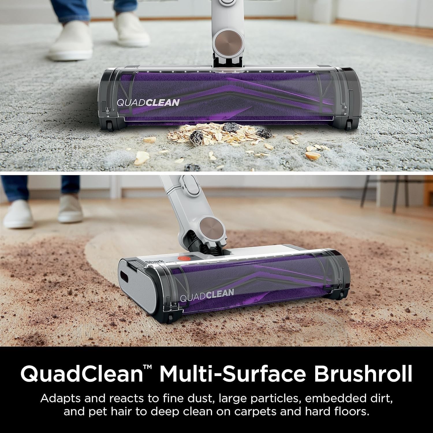 Shark R-IW1615QBL Detect Pro Cordless HEPA Stick Vacuum, Grey/Blue-Scratch&Dent