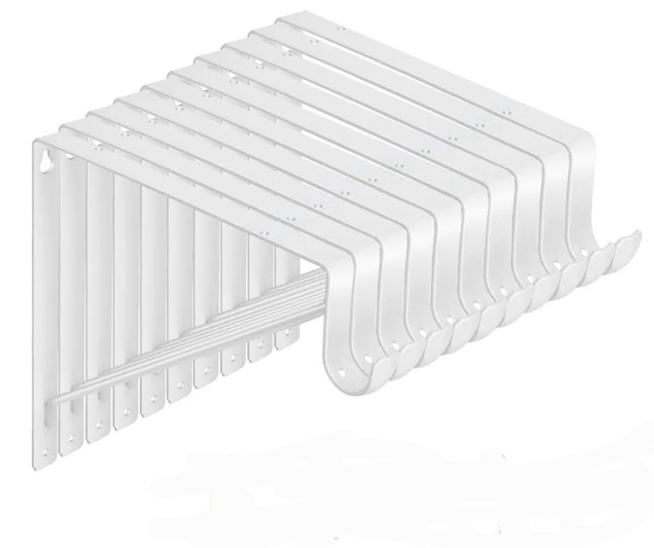 HOME MASTER HARDWARE Heavy Duty Closet Shelf Rod Brackets Supports 300lbs 10Pack