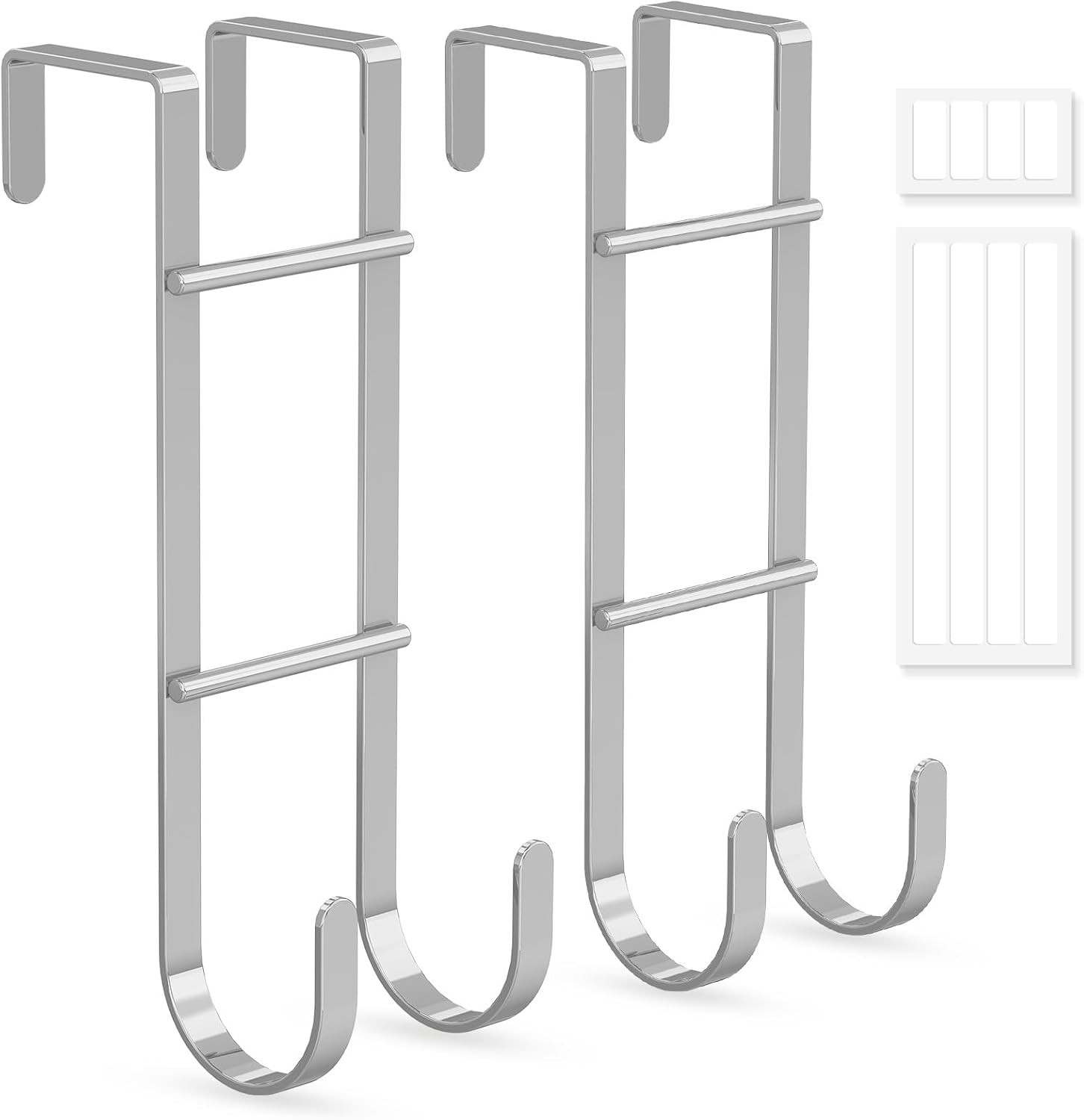 Over the Door Hooks No Assembly Required 2 PCS Double Hanger Heavy Duty Metal