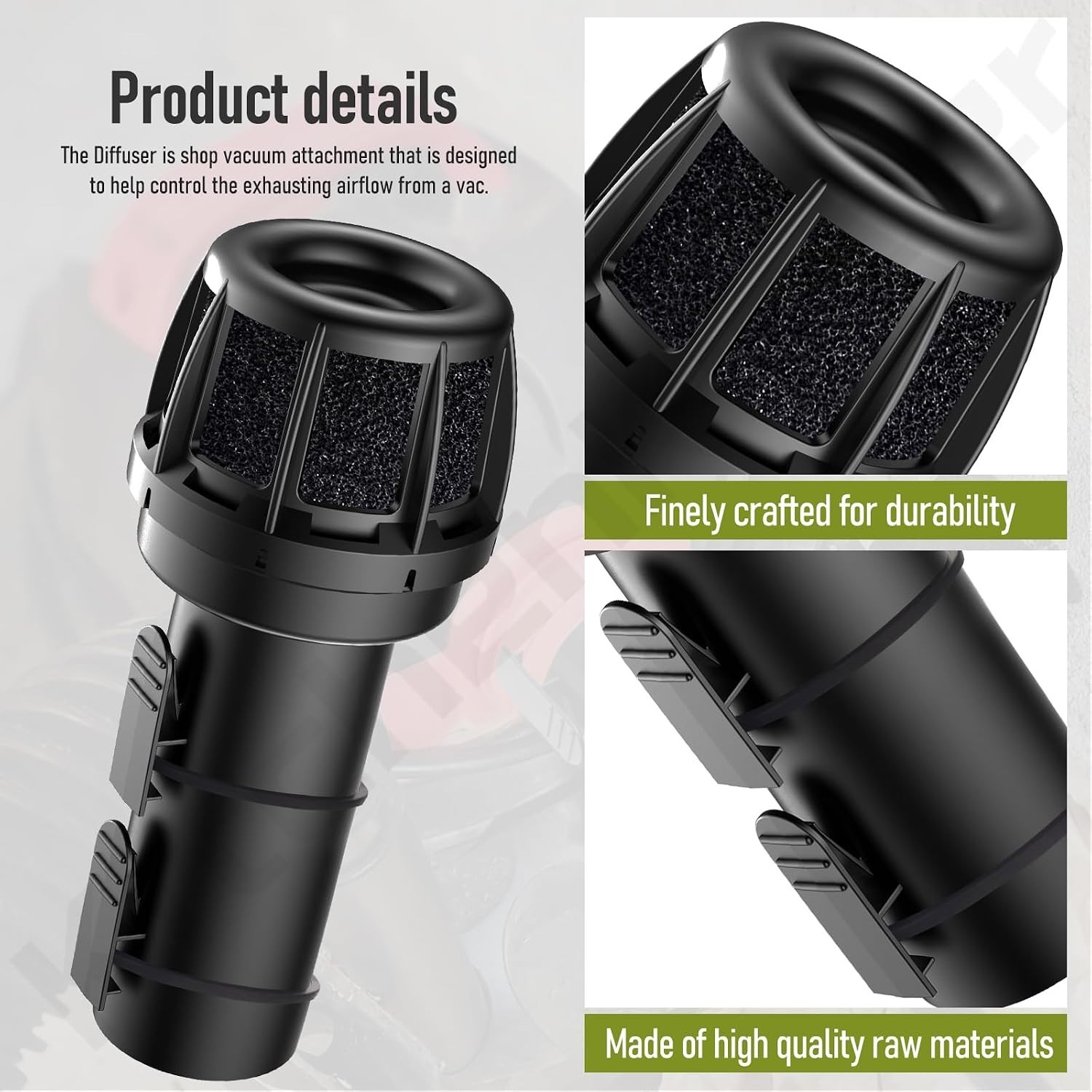 VT2525 WS25025A 2.5″ Muffler/Diffuser Accessory for Ridgid Wet/Dry Vacuums | …