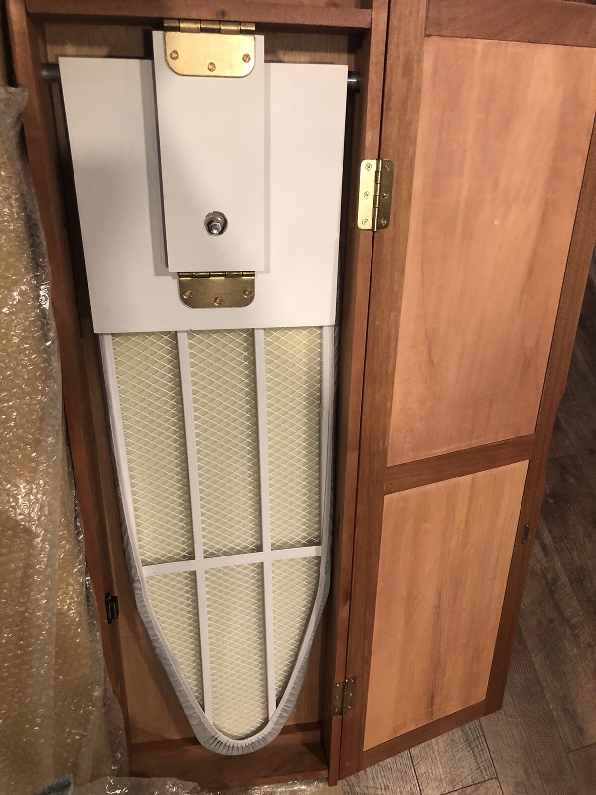 Wall Mount Hideaway Ironing Board Wood Cabinet
