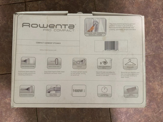 Rowenta Compact Steam Pro Station Garment Fabric Steamer Model IS1430》1400 Watts
