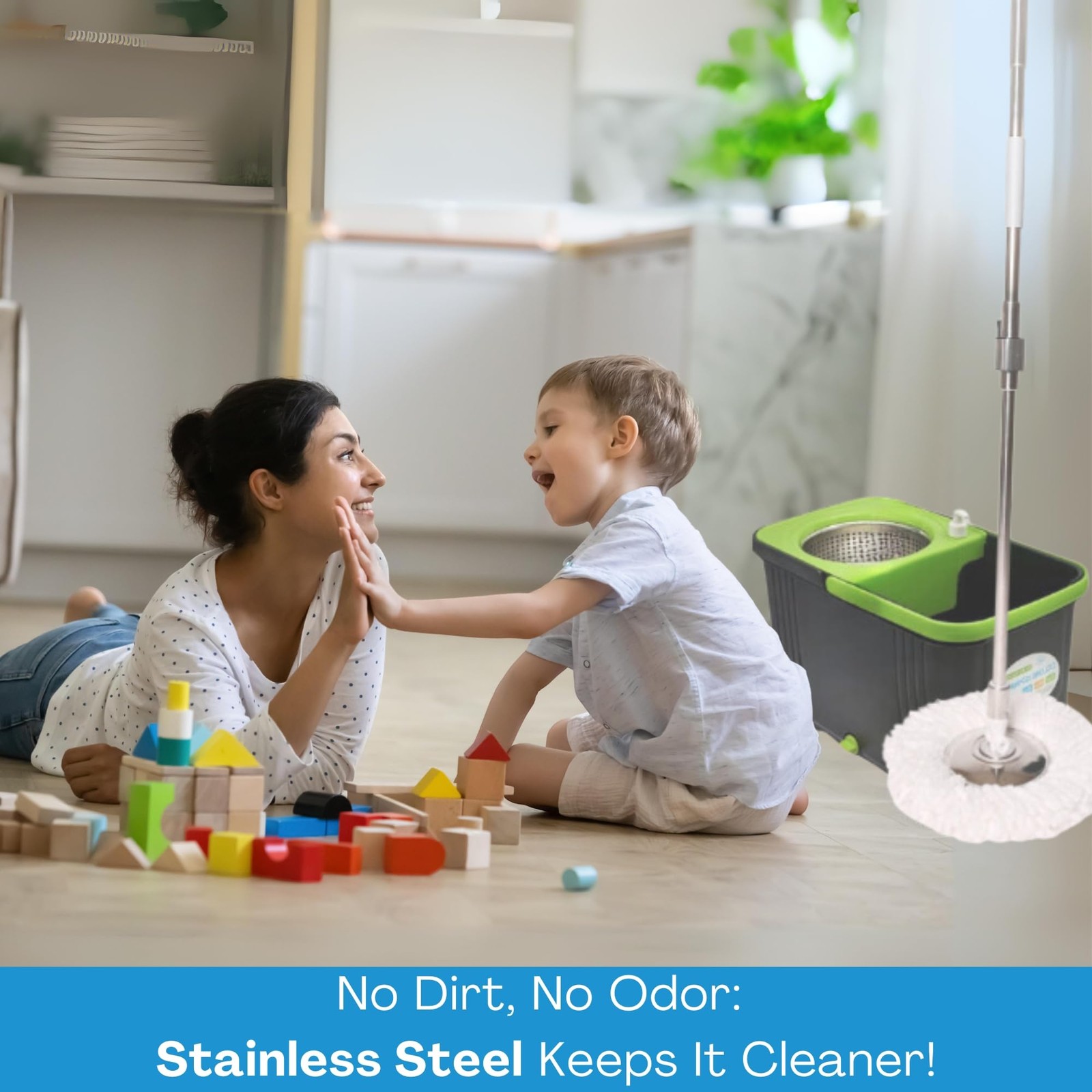 Stainless Steel Professional Mop Plate – Heavy Duty Spin Mop Replacement Base