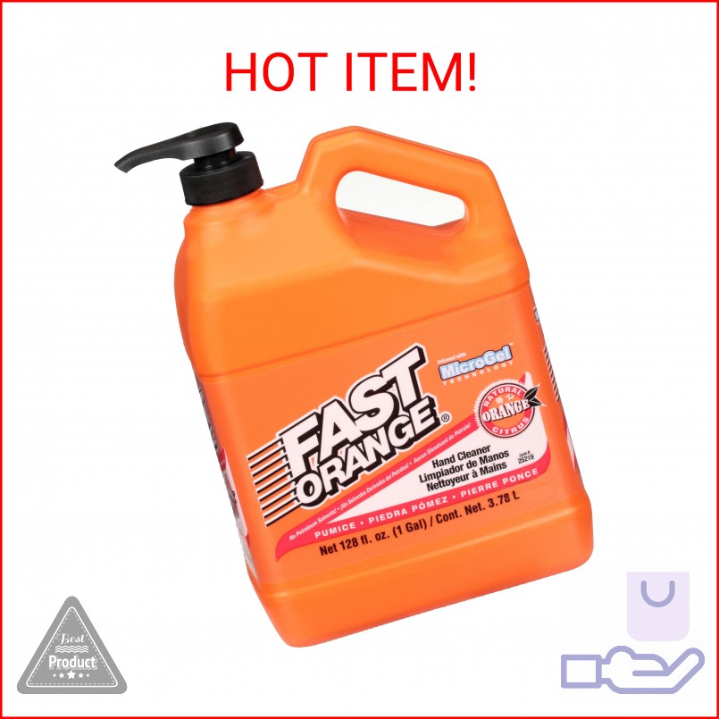 Fast Orange 25219 Pumice Lotion, Heavy Duty Hand Cleaner, Natural Citrus Scent,