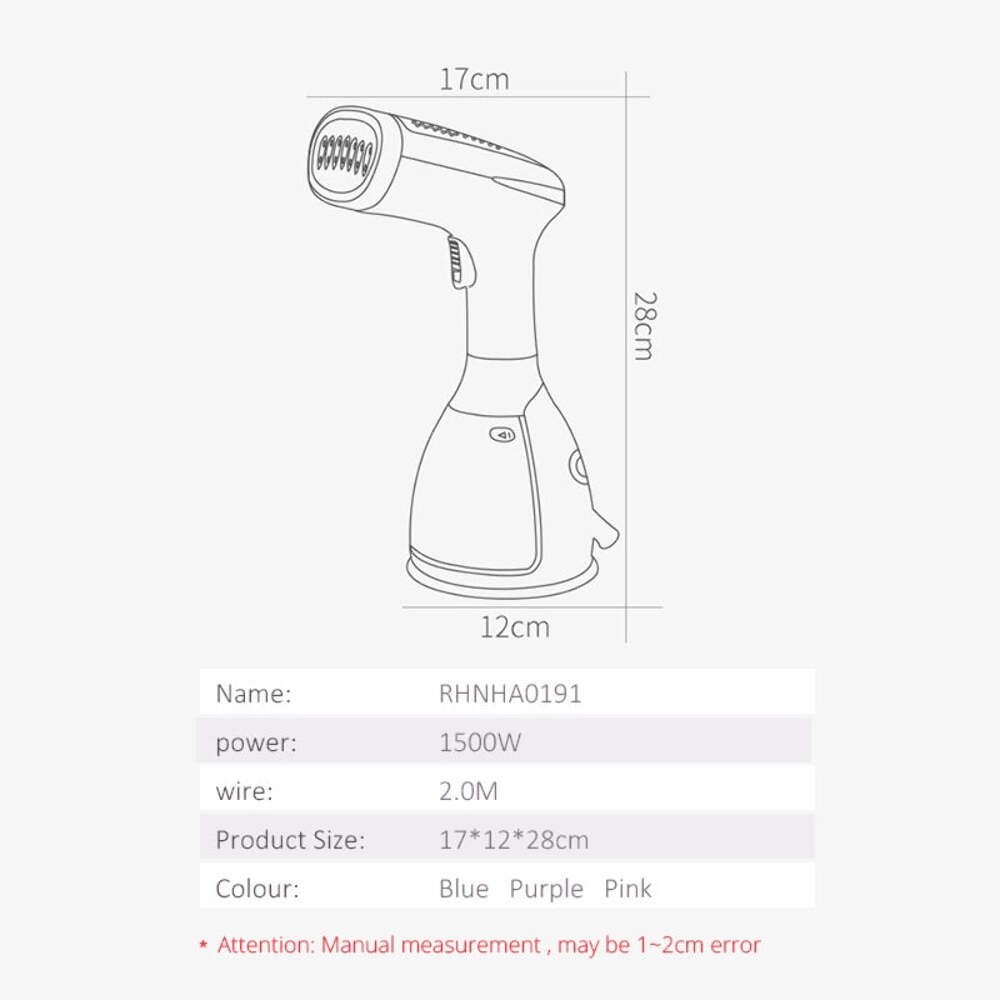 280ml Handheld Fabric Steamer 15 Seconds Fast-Heat 1500W Powerful Garment Steame